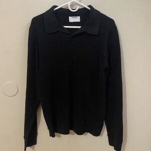 Old Navy Men's Black Collar Sweater